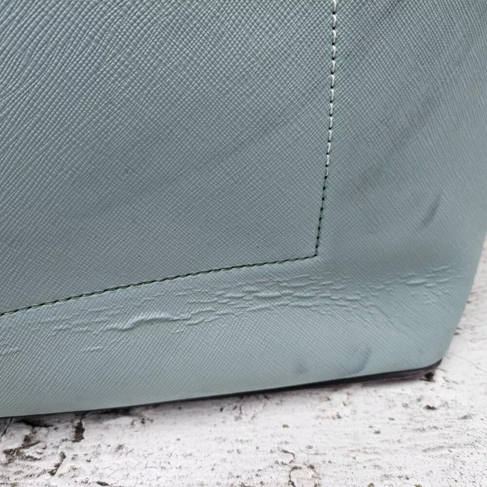 SR2 Women Hand Bag Lught Turquoise Patent Leather Tote Bag 2 in 1 Shoulder Bag - Picture 4 of 14